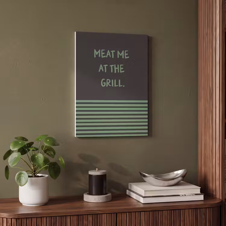 Akoestisch schilderij - Quote - Groen - Grill - Zomer — 4