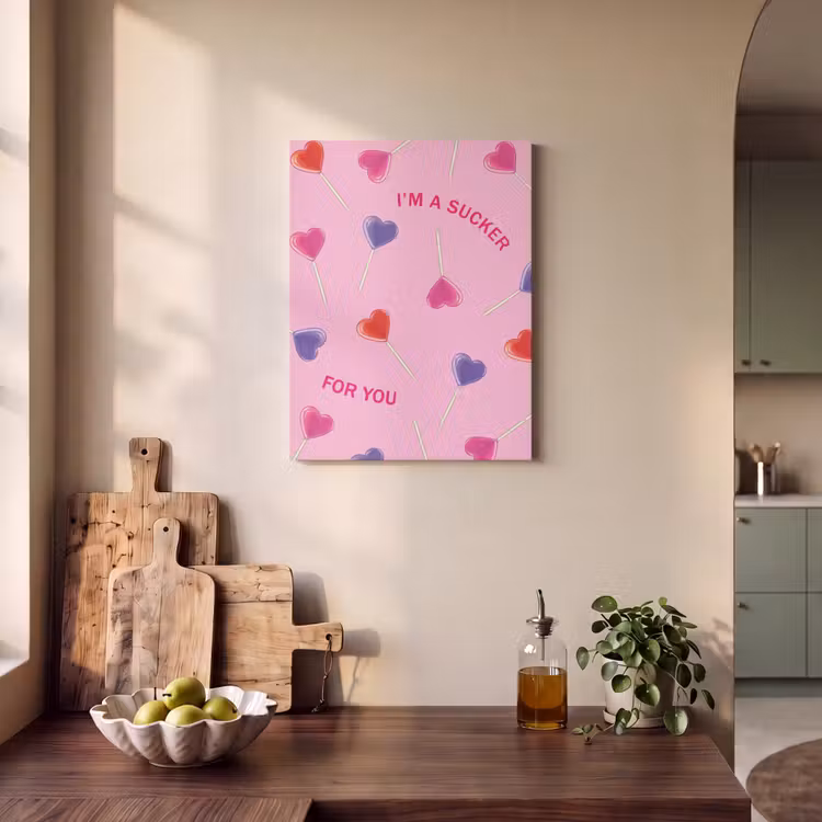 Akoestisch schilderij - Lolly - Valentijn - Illustratie - Snoep — 3