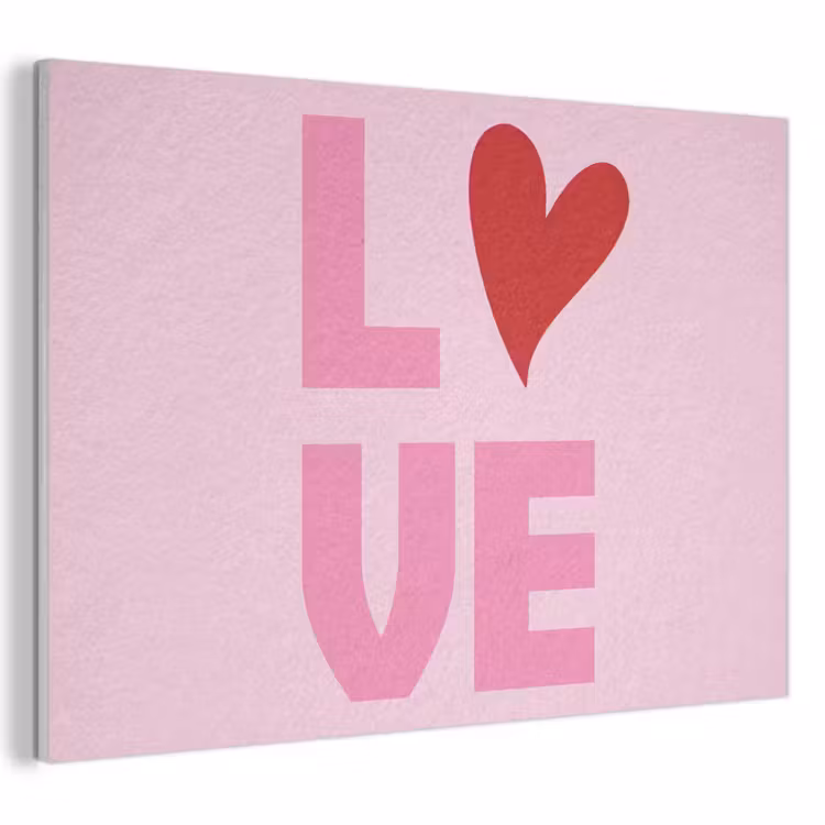 Akoestisch schilderij - Love - Roze - Hart - Valentijn — 1