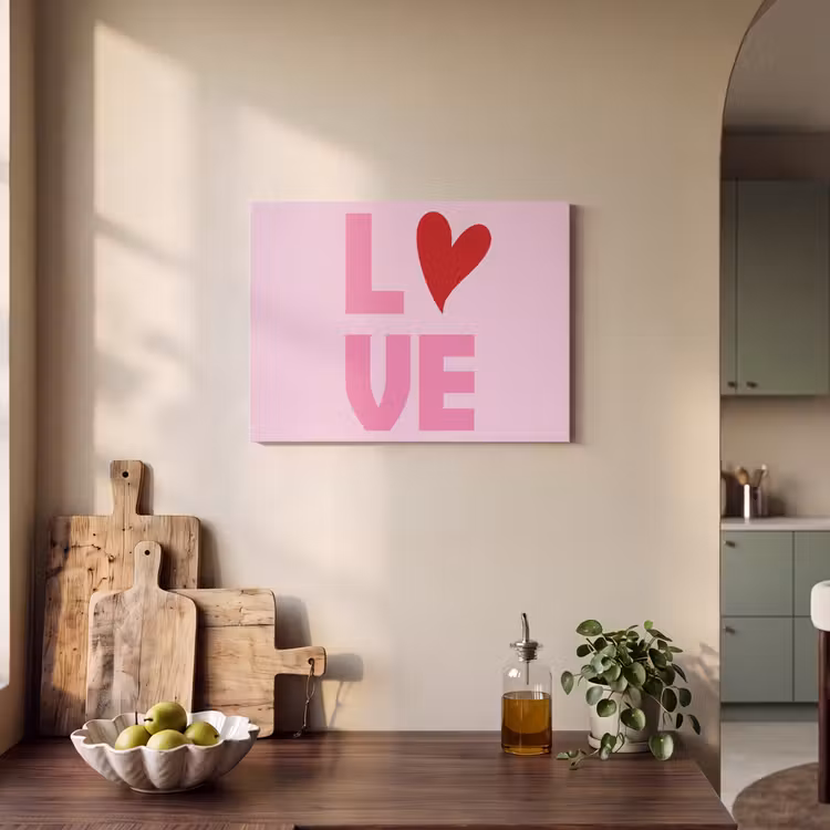Akoestisch schilderij - Love - Roze - Hart - Valentijn — 3