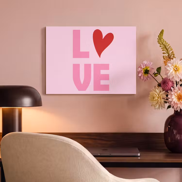 Akoestisch schilderij - Love - Roze - Hart - Valentijn — 4