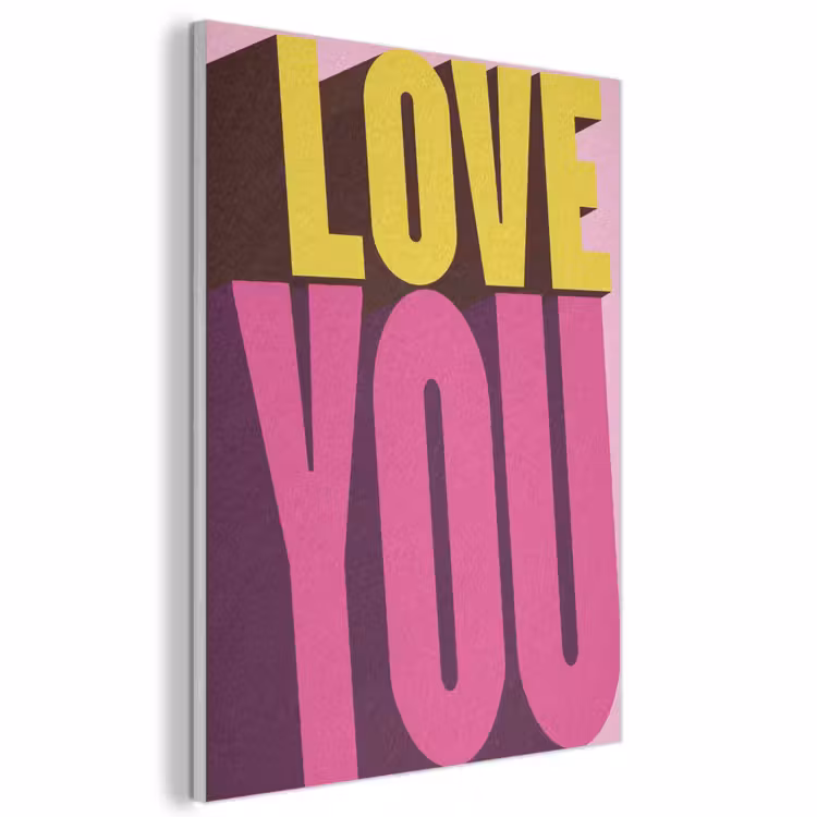 Akoestisch schilderij - Love - Tekst - Roze - Valentijn — 1