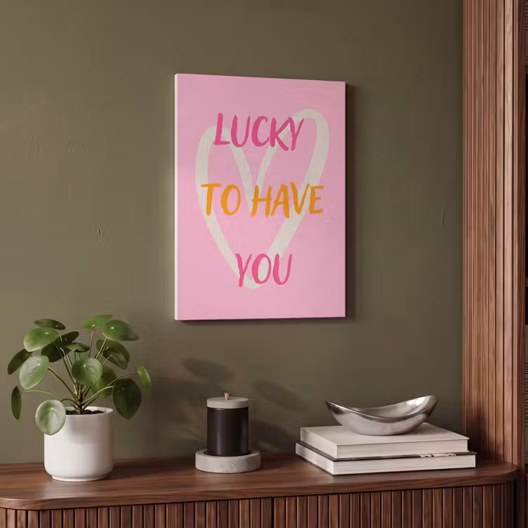 Akoestisch schilderij - Lucky - Love - Valentijn - Roze — 4