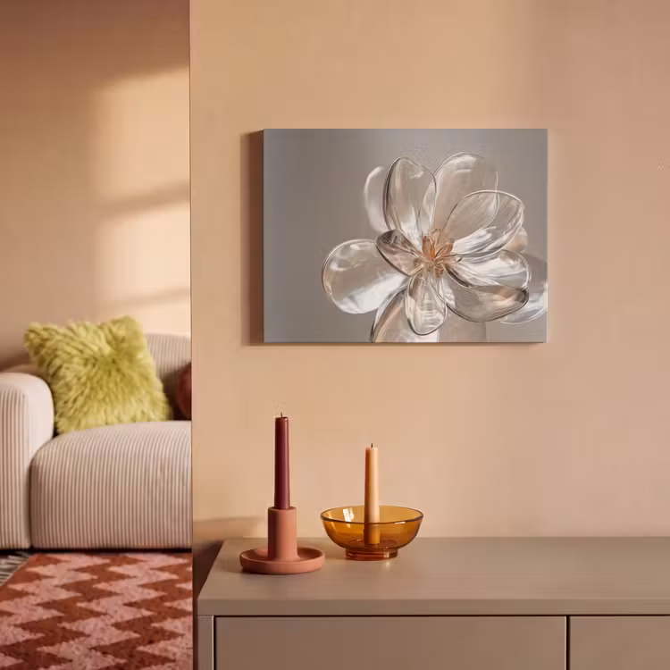 Akoestisch schilderij - Bloem - Glazen - Doorzichtig — 2