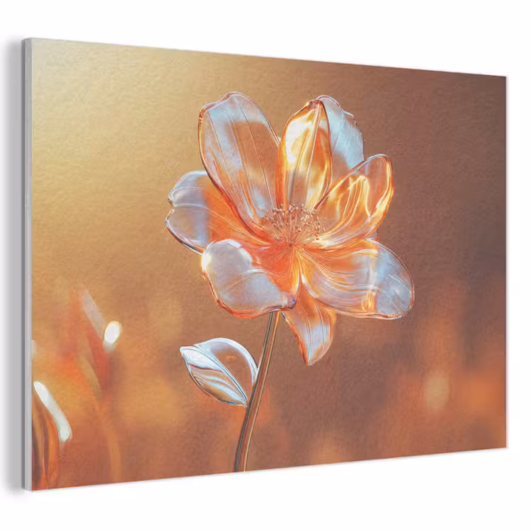 Akoestisch schilderij - Glazen - Bloem - Zonlicht — 1