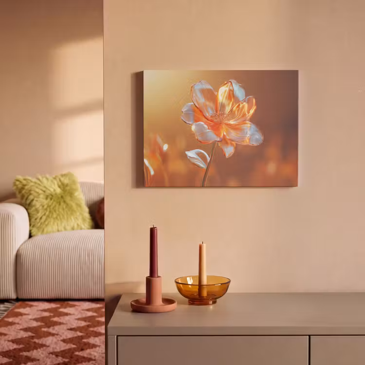 Akoestisch schilderij - Glazen - Bloem - Zonlicht — 2