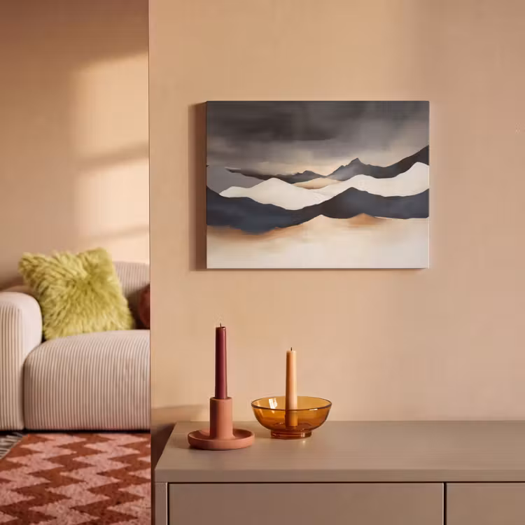 Akoestisch schilderij - Bergen - Donkerblauw - Landschap — 2
