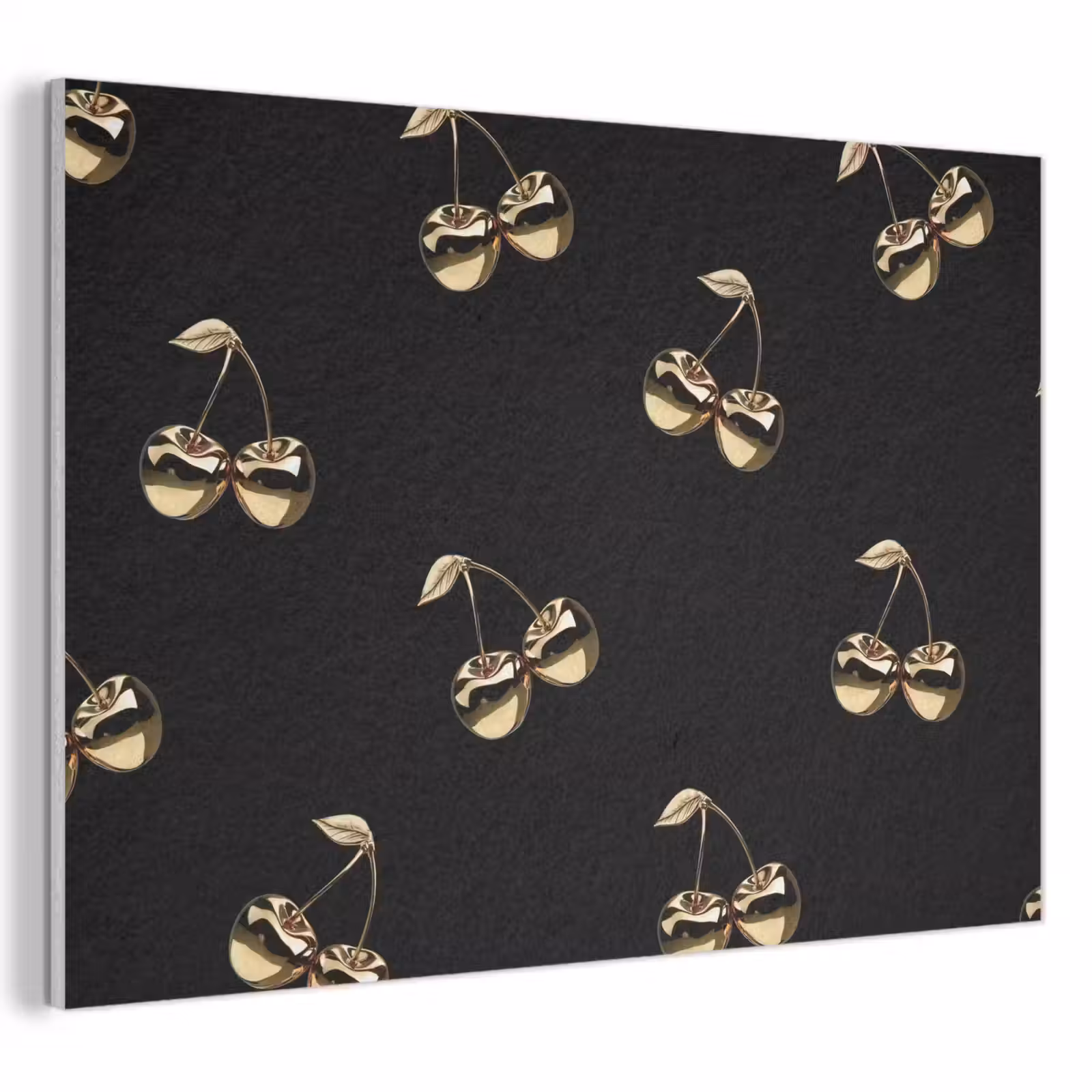 Akoestisch schilderij - Patroon - Kersen - Goud - Chrome — 1