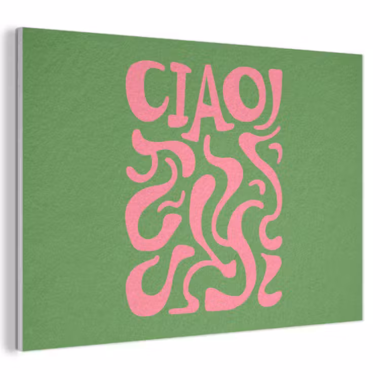 Akoestisch schilderij - Abstract - Roze - Ciao - Vormen — 1