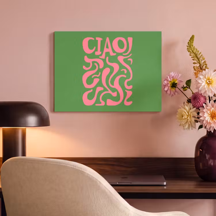 Akoestisch schilderij - Abstract - Roze - Ciao - Vormen — 4