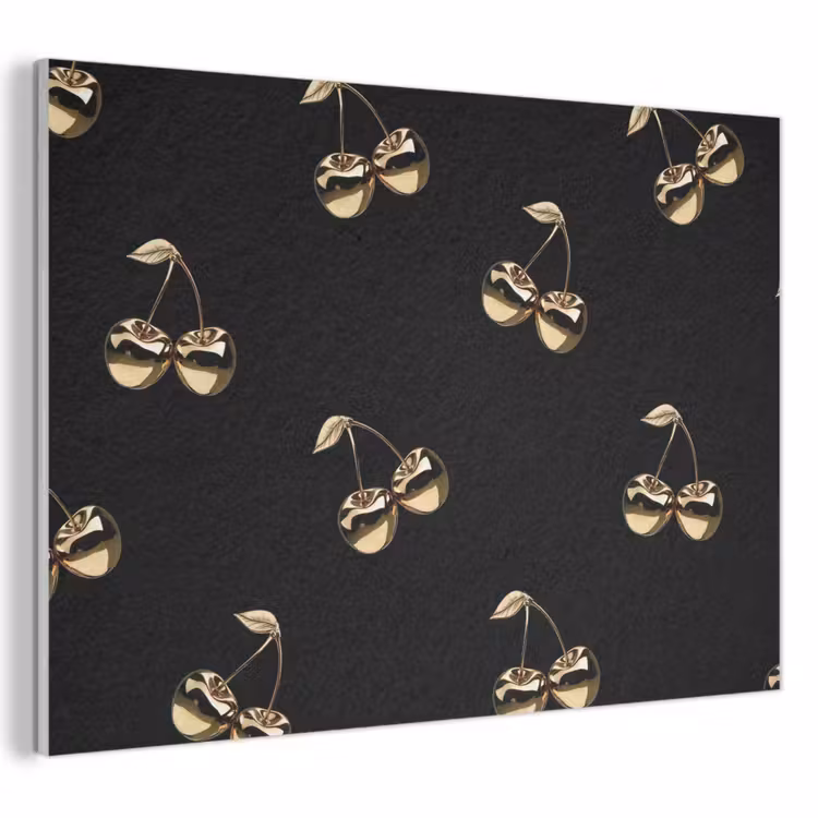 Akoestisch schilderij - Patroon - Kersen - Goud - Chrome — 1