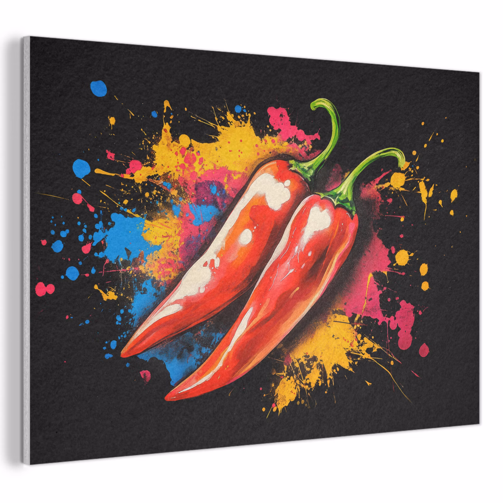 Akoestisch schilderij - Peper - Graffiti - Verf - Abstract - Modern - Kleurrijk — 1