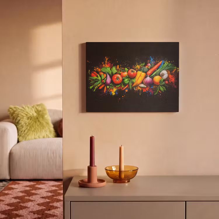 Akoestisch schilderij - Groente - Eten - Kruiden - Graffiti - Koken — 2