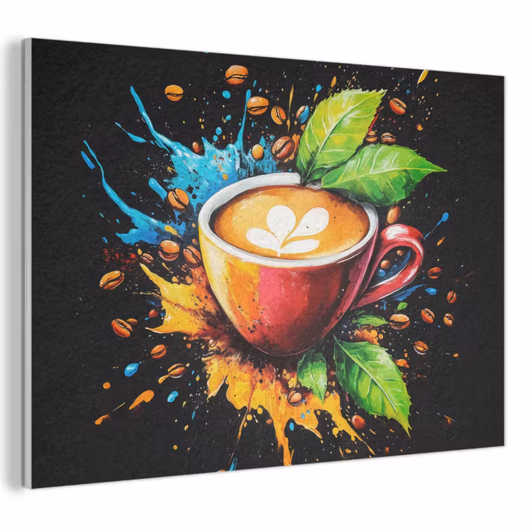 Akoestisch schilderij - Koffie - Graffiti - Drinken - Abstract — 1