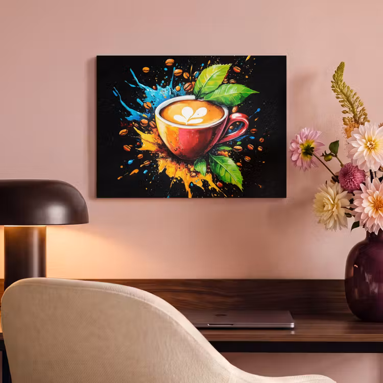 Akoestisch schilderij - Koffie - Graffiti - Drinken - Abstract — 4