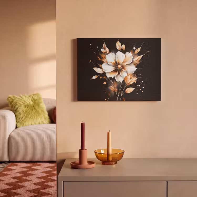Akoestisch schilderij - Bloem - Verf - Goud - Graffiti - Modern — 2