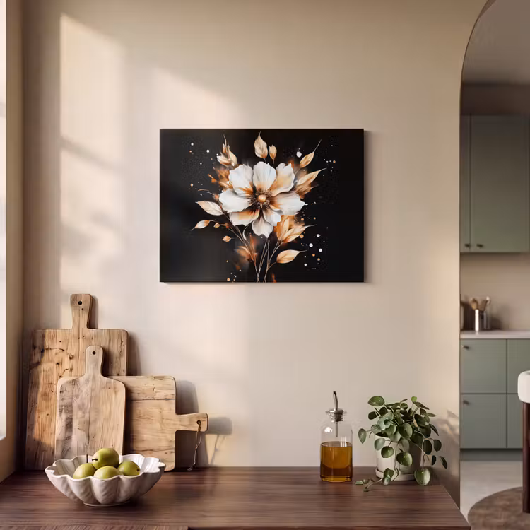 Akoestisch schilderij - Bloem - Verf - Goud - Graffiti - Modern — 3