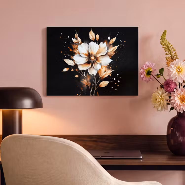 Akoestisch schilderij - Bloem - Verf - Goud - Graffiti - Modern — 4