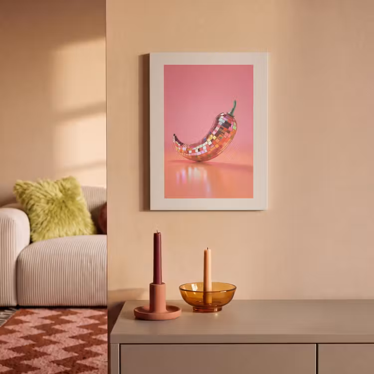 Akoestisch schilderij - Disco - Peper - Roze — 2