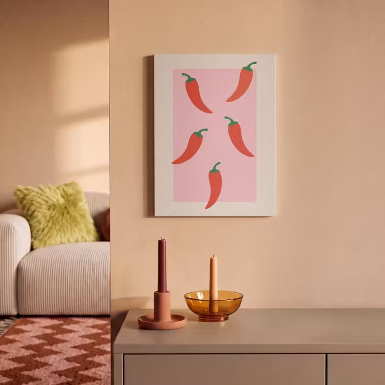Akoestisch schilderij - Pepers - Rood - Illustratie — 2