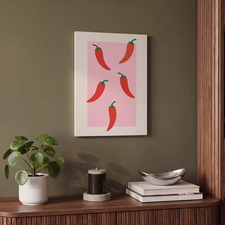 Akoestisch schilderij - Pepers - Rood - Illustratie — 4