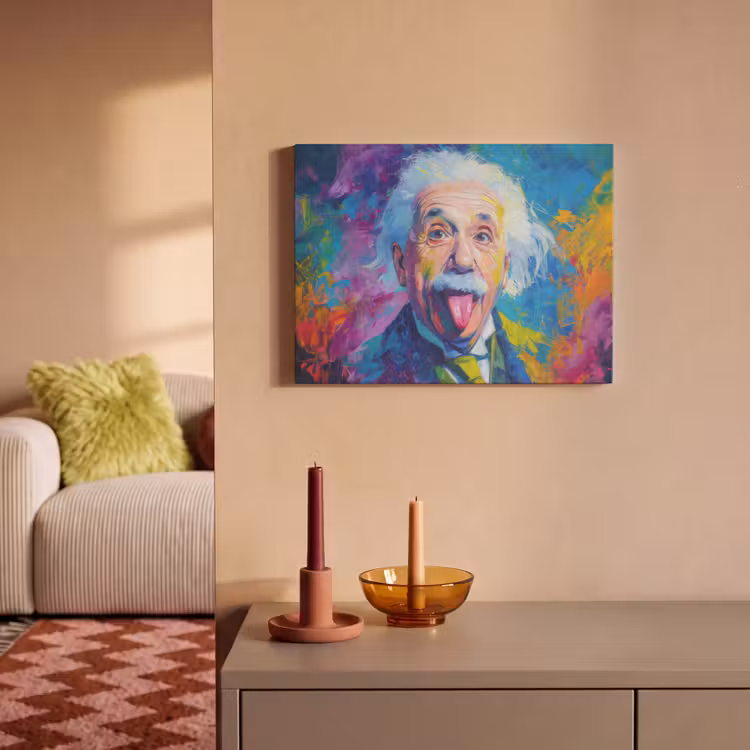 Akoestisch schilderij - Oude man - Expressief - Kleurrijk — 2