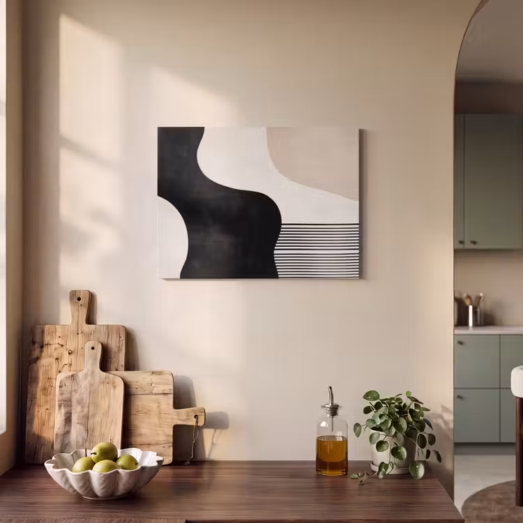 Akoestisch schilderij - Abstract - Japandi - Beige - Modern — 3