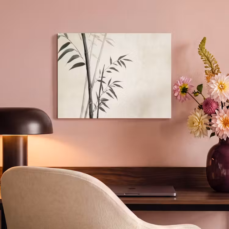 Akoestisch schilderij - Japandi - Bamboe - Beige — 4