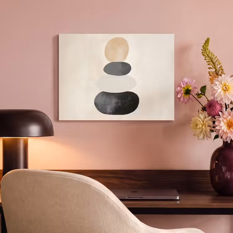 Akoestisch schilderij - Japandi - Wabi sabi - Beige — 4