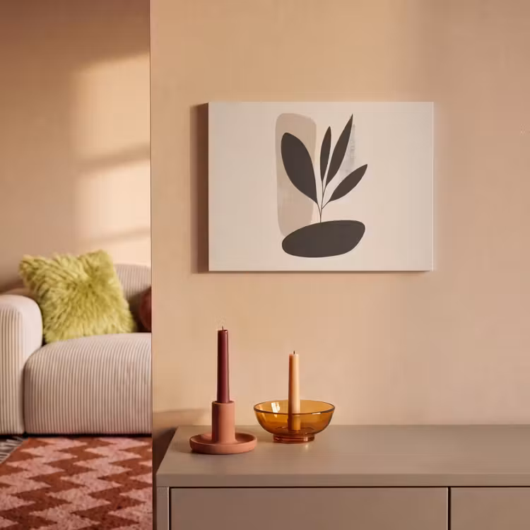 Akoestisch schilderij - Plant - Beige - Japandi — 2