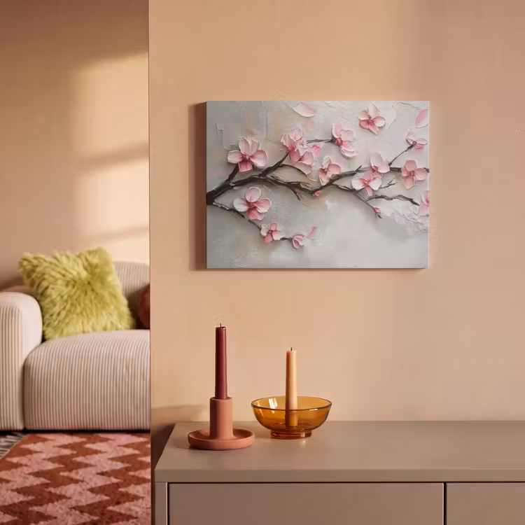 Akoestisch schilderij - Bloesem - Kunstzinnig - Roze - Sakura — 2