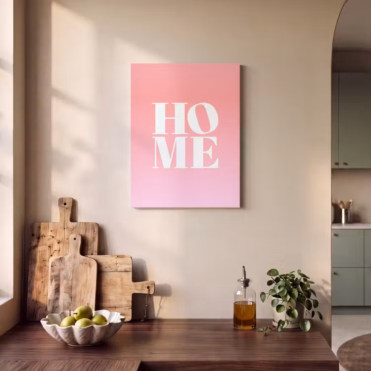 Akoestisch schilderij - Home - Letters - Groot - Roze — 3