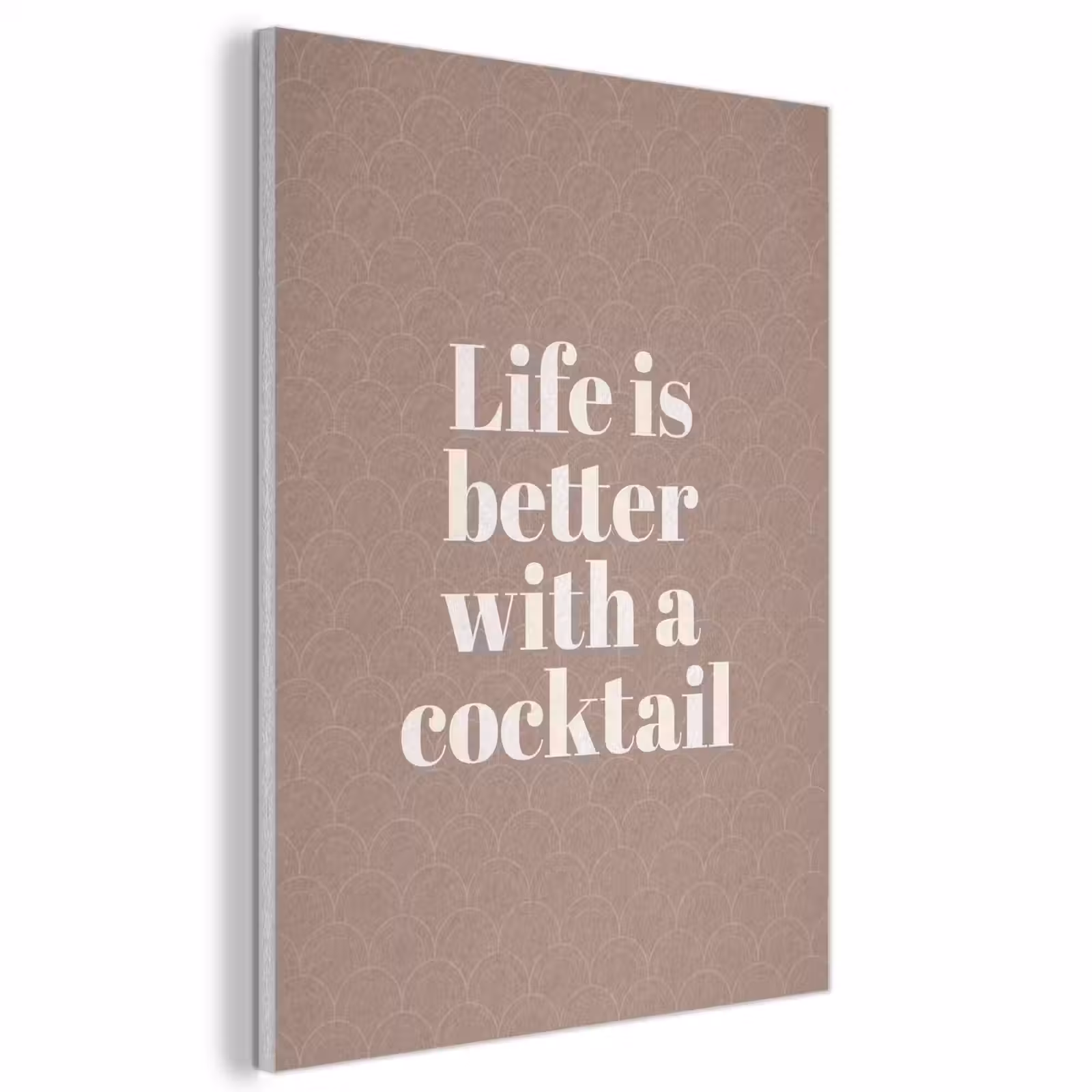 Akoestisch schilderij - Cocktail - Tekst - Patroon - Wit — 1