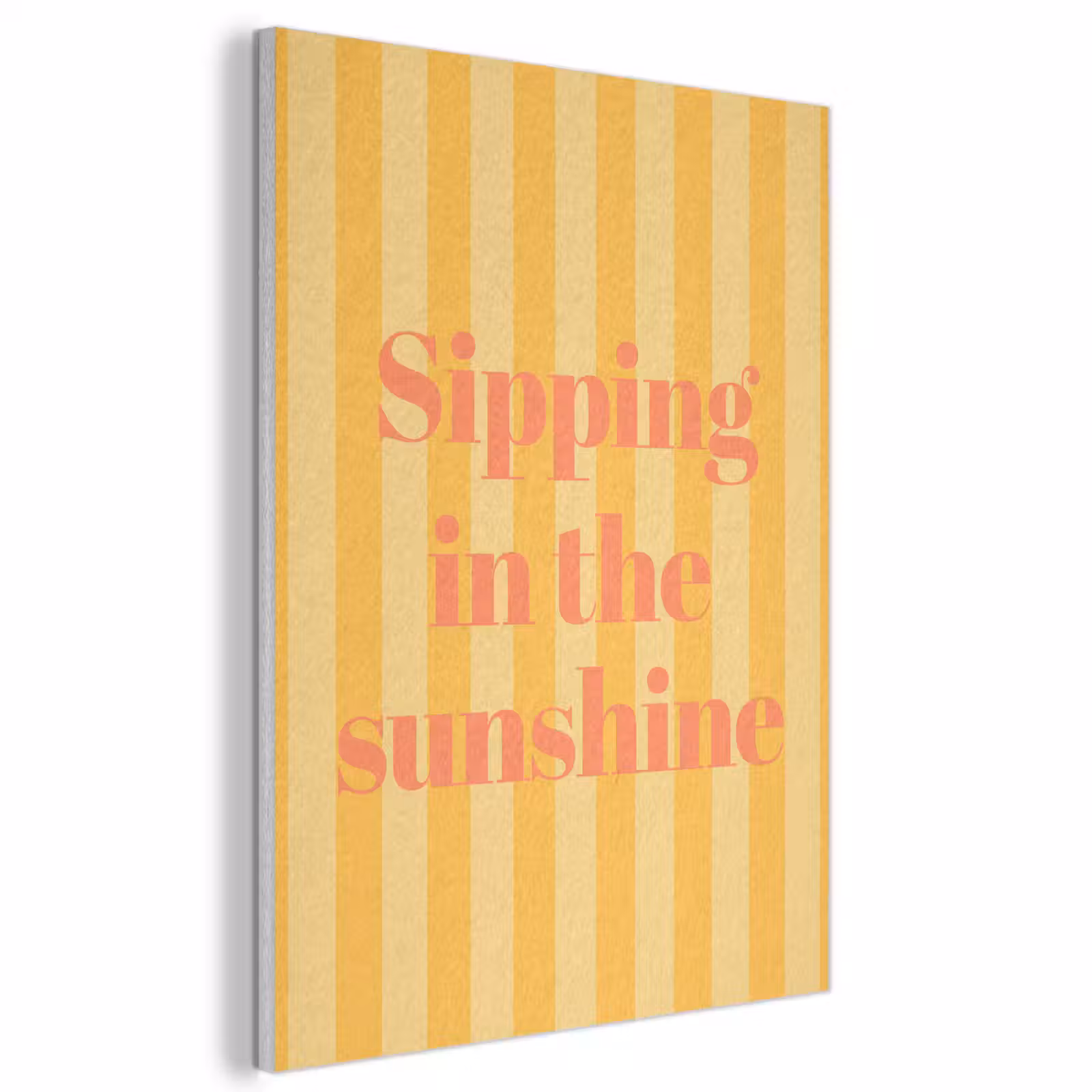 Akoestisch schilderij - Gestreept - Geel - Sunshine - Letters — 1