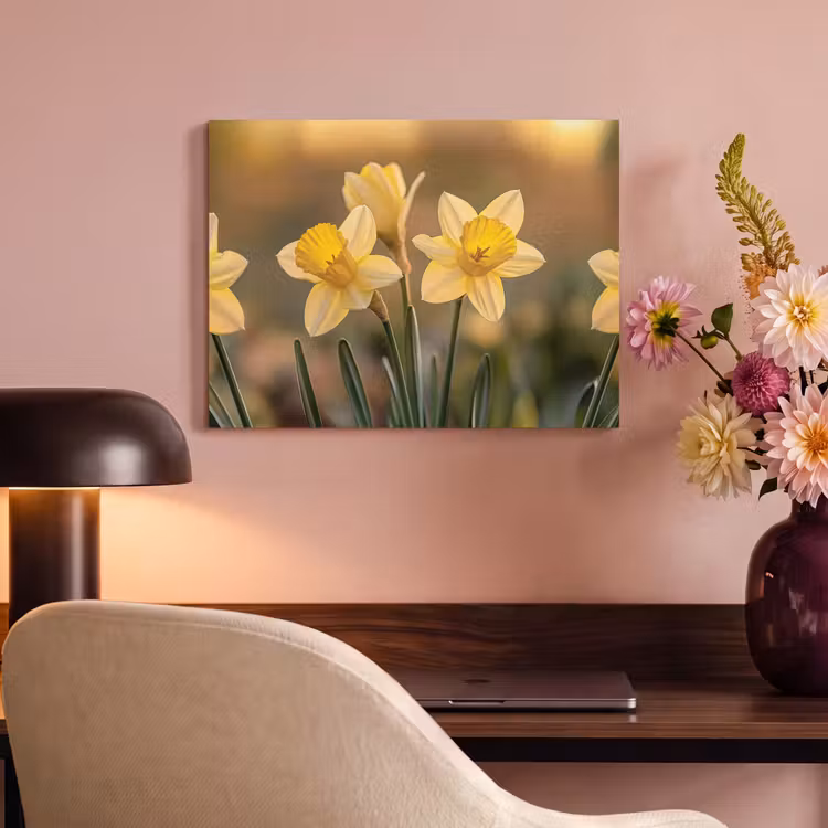 Akoestisch schilderij - Bloemen - Geel - Wazig — 4