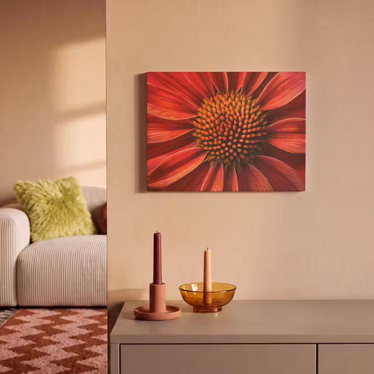Akoestisch schilderij - Close up - Bloem- Rood — 2