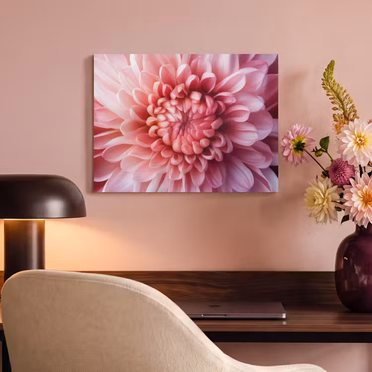 Akoestisch schilderij - Dahlia - Bloem - Close up - Roze — 4