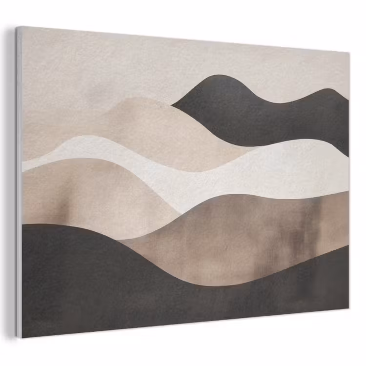 Akoestisch schilderij - Abstract - Landschap - Golven - Crèmekleur — 1