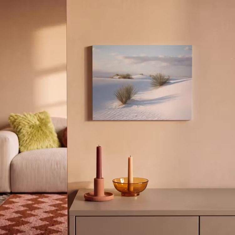 Akoestisch schilderij - Duinen - Gras - Wolken - Beige — 2