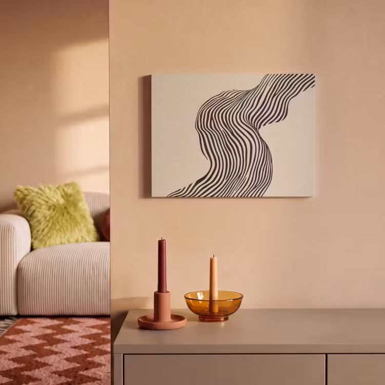 Akoestisch schilderij - Golvend - Lijnen - Abstract - Silhouet — 2