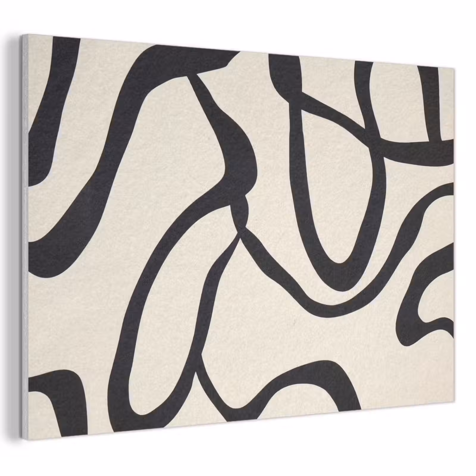 Akoestisch schilderij - Abstract - Lijnen - Modern - Beige — 1