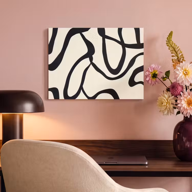 Akoestisch schilderij - Abstract - Lijnen - Modern - Beige — 4