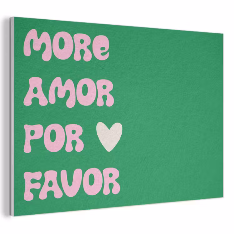 Akoestisch schilderij - Amor - Valentijn - Groen - Tekst — 1