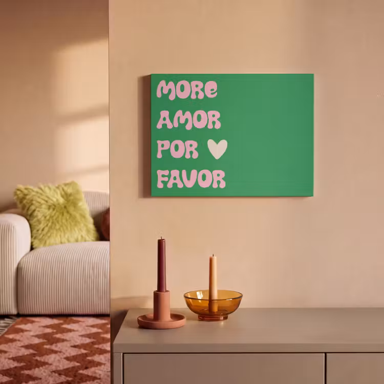 Akoestisch schilderij - Amor - Valentijn - Groen - Tekst — 2