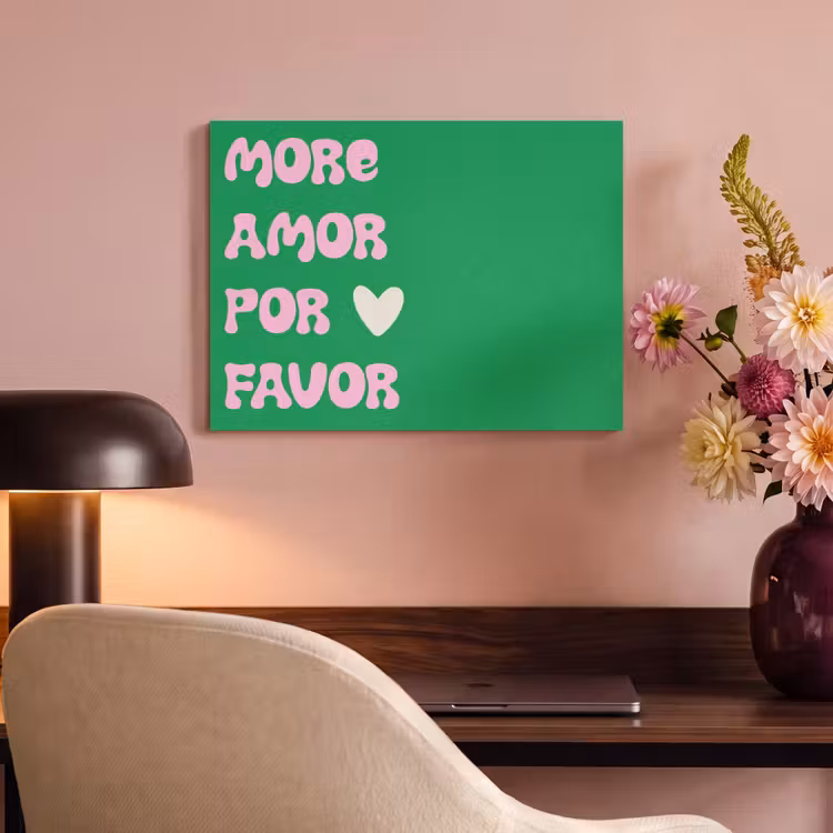 Akoestisch schilderij - Amor - Valentijn - Groen - Tekst — 4