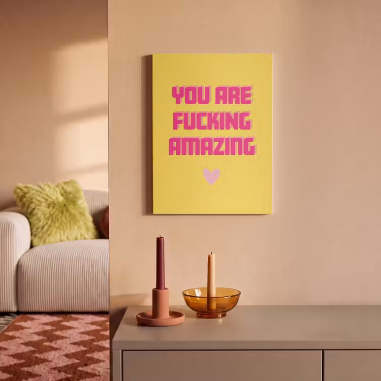 Akoestisch schilderij - Geel - Valentijn - Tekst — 2