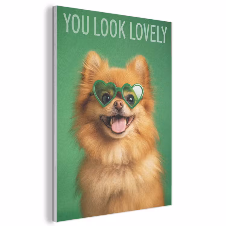 Akoestisch schilderij - Hond - Zonnebril - Valentijn - Love — 1
