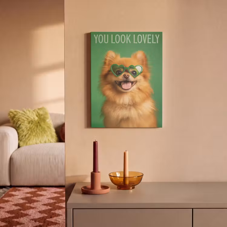 Akoestisch schilderij - Hond - Zonnebril - Valentijn - Love — 2