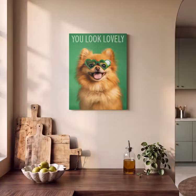 Akoestisch schilderij - Hond - Zonnebril - Valentijn - Love — 3