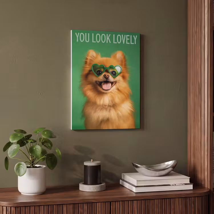 Akoestisch schilderij - Hond - Zonnebril - Valentijn - Love — 4